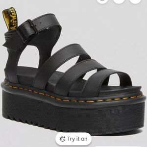 Blaire Hydro Leather Platform Strap Sandals-Dr. Martens